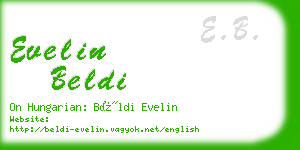 evelin beldi business card